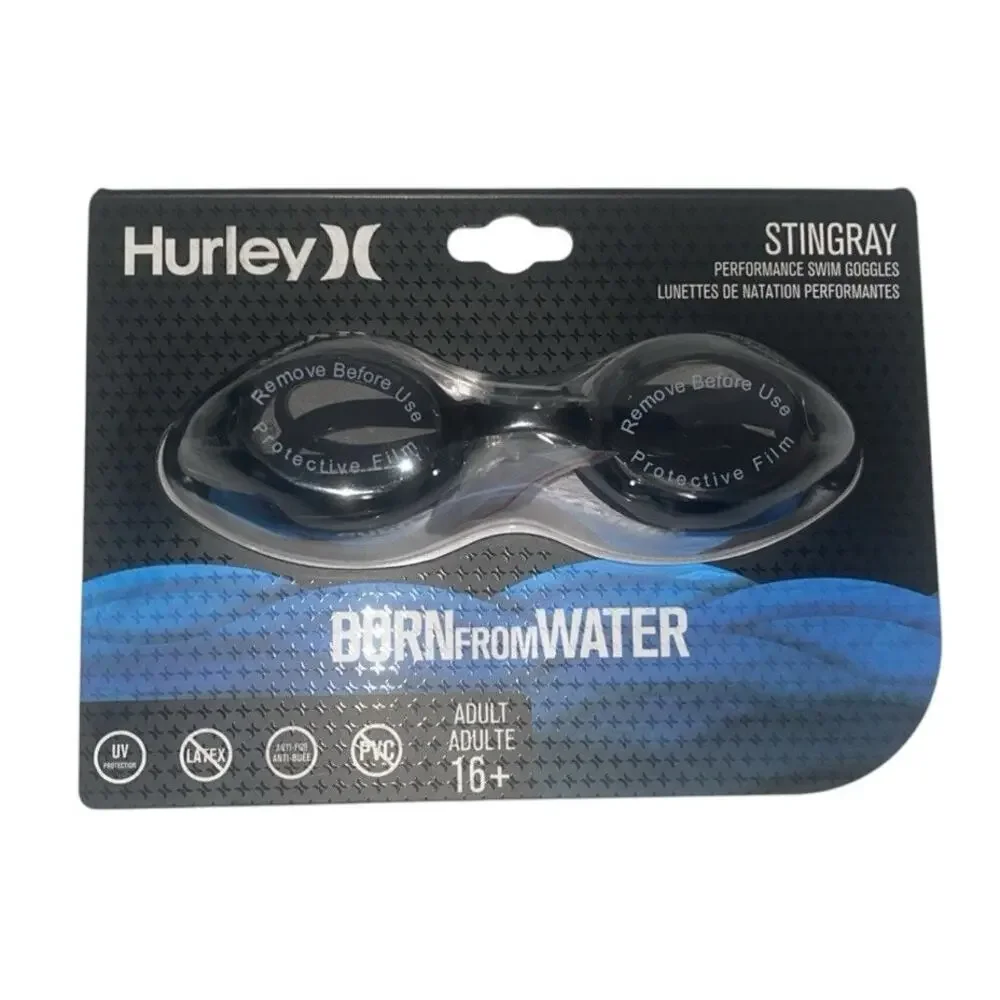 HURLEY ADULT PERFORMANCE STINGRAY SWIM GOGGLES NEW IN PACK